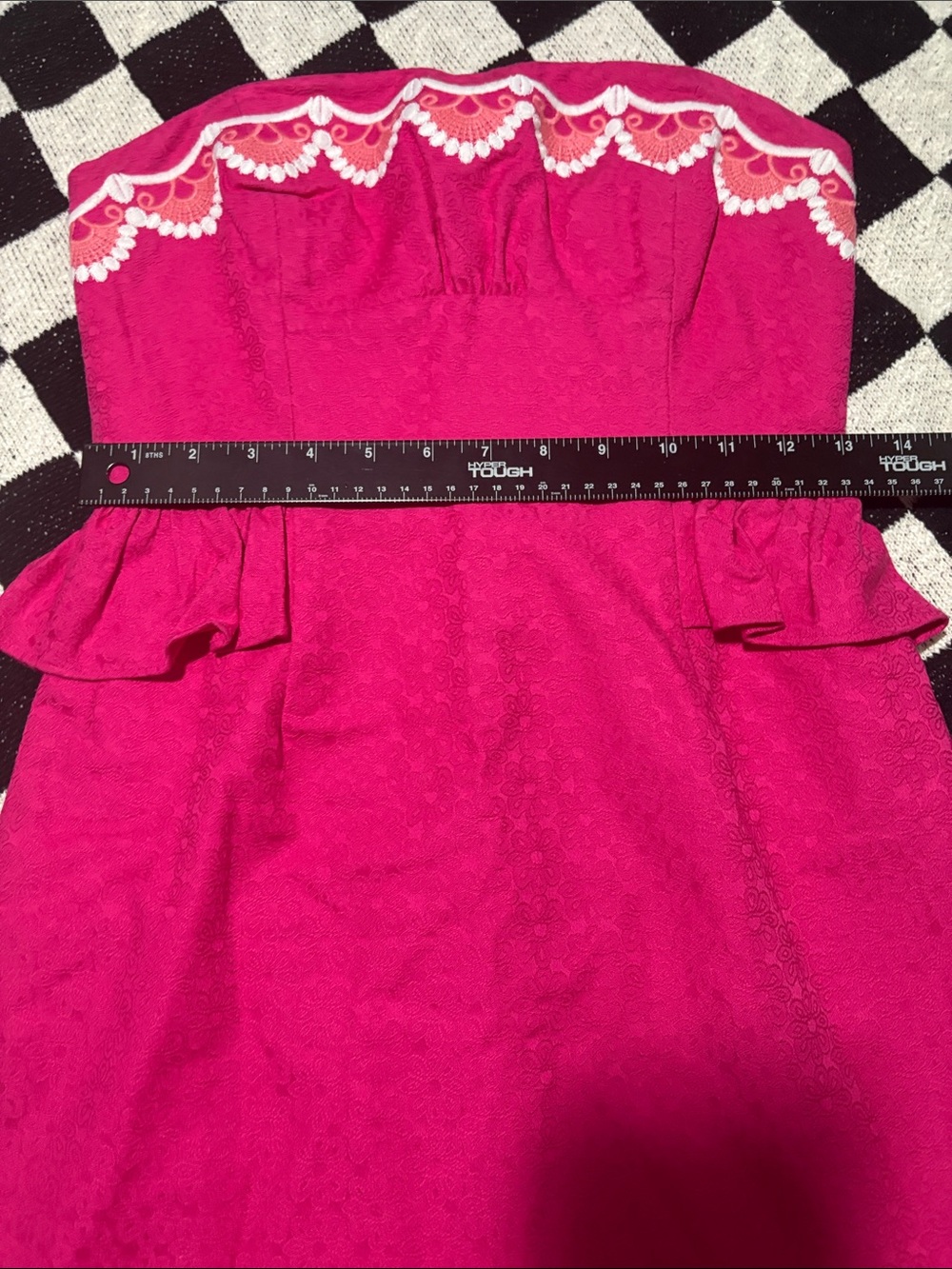 Lilly Pulitzer Azalea Pink "Maybell" Scalloped Embroidered Jacquard Mini Dress - Picture 11 of 13
